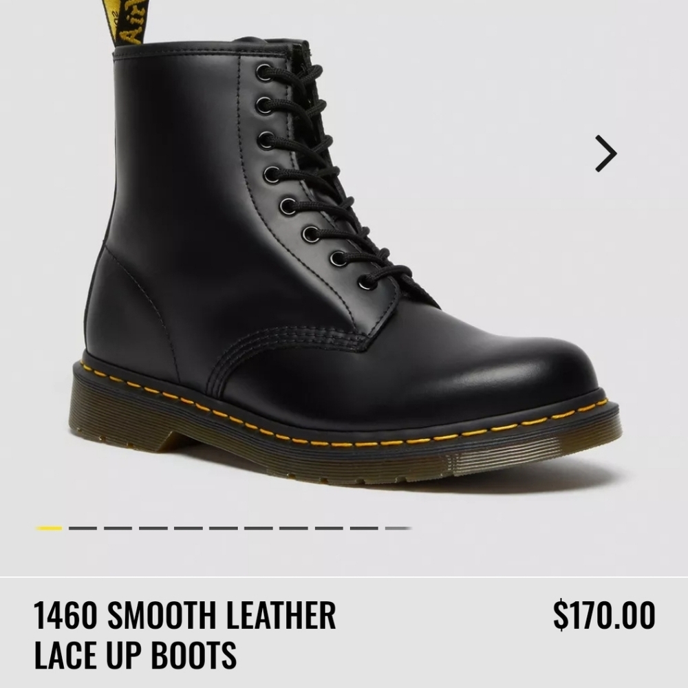 1460 SMOOTH LEATHER LACE UP BOOTS
